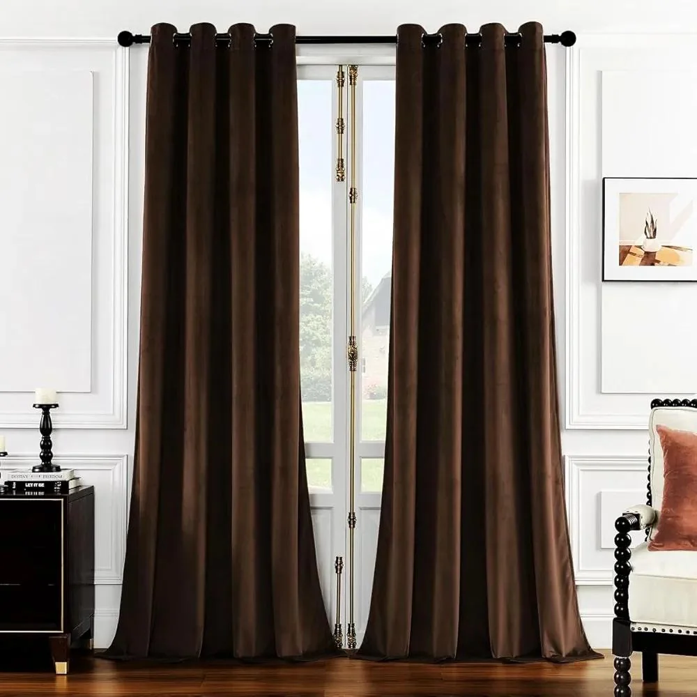 velvet dark curtains