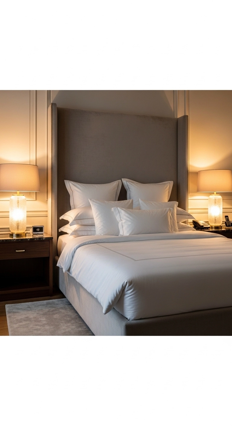 bedroom lighting ideas with matching bedside lamps and soft balanced glow